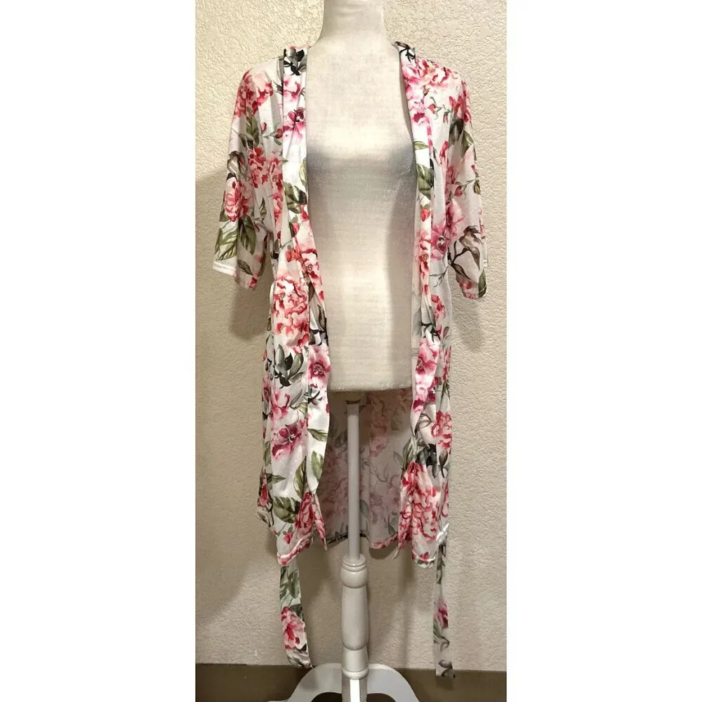 Show Me Your Mumu Floral White/pink House Robe